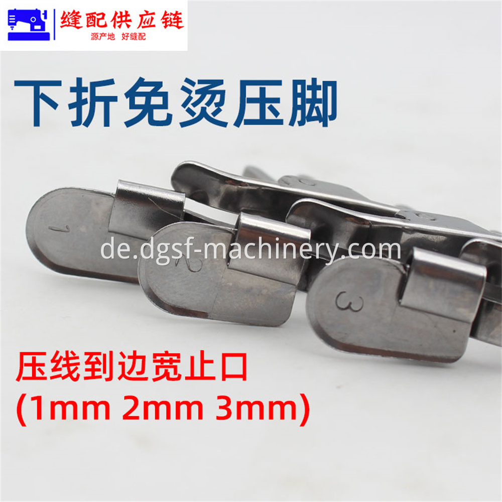 Flat Car Non Ironing Lower Folding Presser Foot 6 Jpg